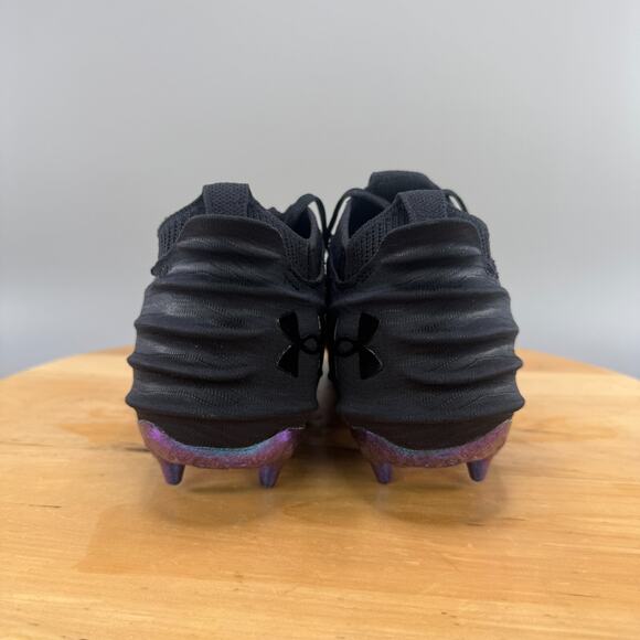 Under Armour Blur Smoke 2.0 MC Suede Mens Size 12.5 Football Cleats Black NEW - Picture 4 of 9